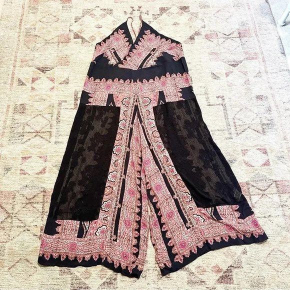 Free people•Heart Snatcher Jumpsuit Wide Leg Spaghetti Strap V-Neck Extra Small - Picture 4 of 10